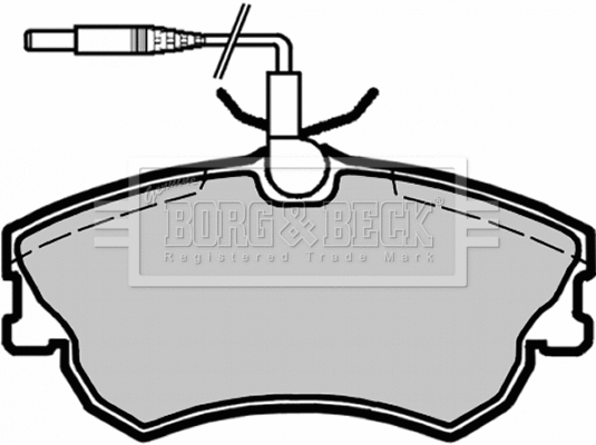 BBP1675 BORG & BECK Комплект тормозных колодок, дисковый тормоз (фото 1)