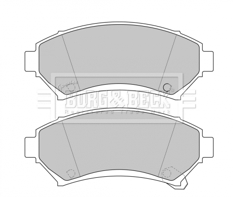 BBP1686 BORG & BECK Комплект тормозных колодок, дисковый тормоз (фото 1)