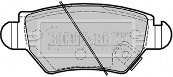 BBP1687 BORG & BECK Комплект тормозных колодок, дисковый тормоз (фото 1)