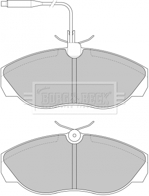 BBP1719 BORG & BECK Комплект тормозных колодок, дисковый тормоз (фото 1)