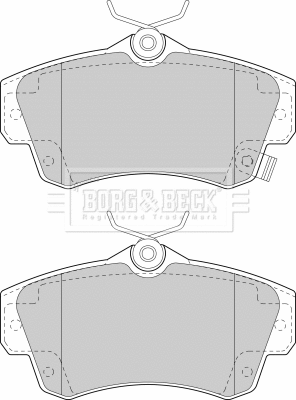 BBP1724 BORG & BECK Комплект тормозных колодок, дисковый тормоз (фото 1)