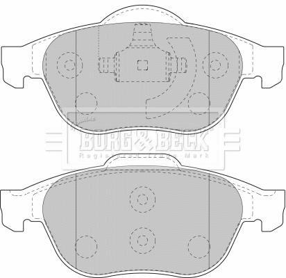 BBP1731 BORG & BECK Комплект тормозных колодок, дисковый тормоз (фото 1)