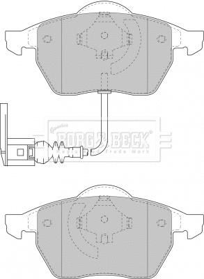 BBP1734 BORG & BECK Комплект тормозных колодок, дисковый тормоз (фото 1)