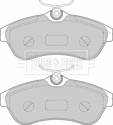 BBP1735 BORG & BECK Комплект тормозных колодок, дисковый тормоз (фото 1)