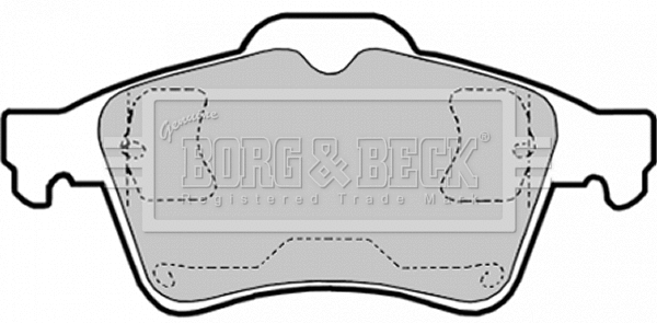 BBP1740 BORG & BECK Комплект тормозных колодок, дисковый тормоз (фото 1)