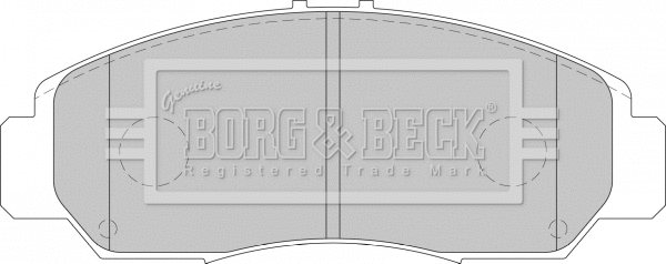 BBP1741 BORG & BECK Комплект тормозных колодок, дисковый тормоз (фото 1)