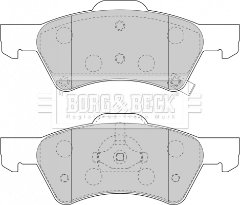 BBP1745 BORG & BECK Комплект тормозных колодок, дисковый тормоз (фото 1)