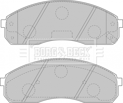 BBP1749 BORG & BECK Комплект тормозных колодок, дисковый тормоз (фото 1)