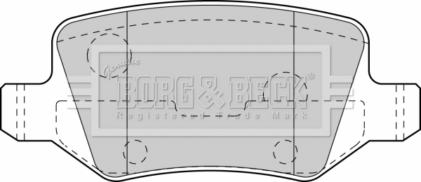 BBP1753 BORG & BECK Комплект тормозных колодок, дисковый тормоз (фото 1)