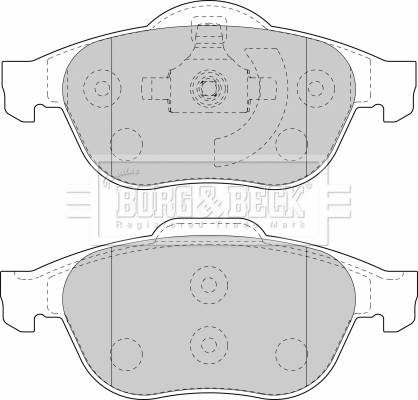 BBP1764 BORG & BECK Комплект тормозных колодок, дисковый тормоз (фото 1)