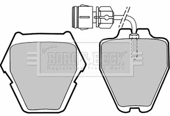 BBP1780 BORG & BECK Комплект тормозных колодок, дисковый тормоз (фото 1)