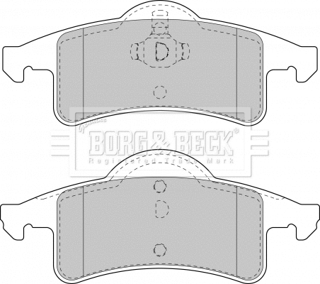 BBP1782 BORG & BECK Комплект тормозных колодок, дисковый тормоз (фото 1)