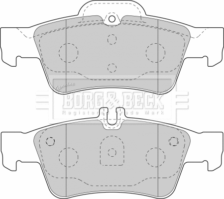 BBP1798 BORG & BECK Комплект тормозных колодок, дисковый тормоз (фото 1)