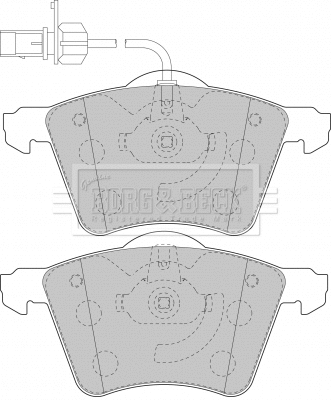 BBP1800 BORG & BECK Комплект тормозных колодок, дисковый тормоз (фото 1)