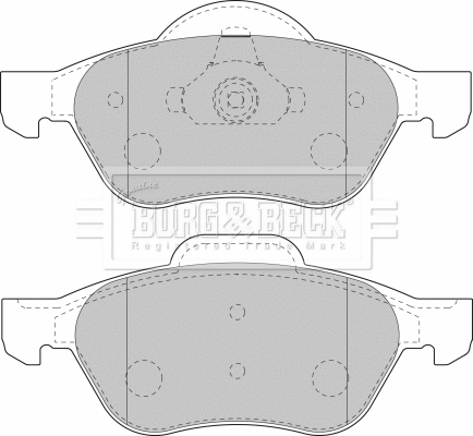 BBP1806 BORG & BECK Комплект тормозных колодок, дисковый тормоз (фото 1)