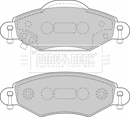 BBP1808 BORG & BECK Комплект тормозных колодок, дисковый тормоз (фото 1)