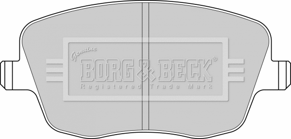 BBP1825 BORG & BECK Комплект тормозных колодок, дисковый тормоз (фото 1)