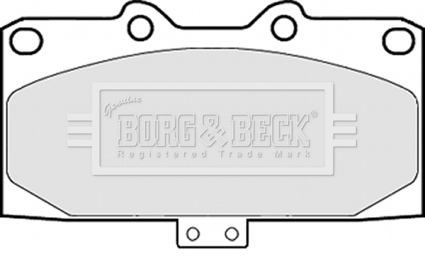 BBP1832 BORG & BECK Комплект тормозных колодок, дисковый тормоз (фото 1)