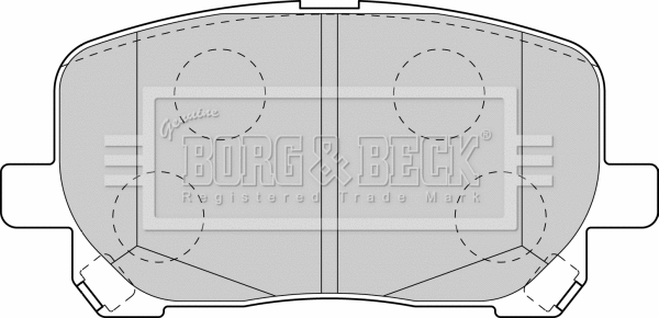 BBP1837 BORG & BECK Комплект тормозных колодок, дисковый тормоз (фото 1)