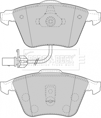 BBP1841 BORG & BECK Комплект тормозных колодок, дисковый тормоз (фото 1)