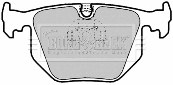 BBP1844 BORG & BECK Комплект тормозных колодок, дисковый тормоз (фото 1)