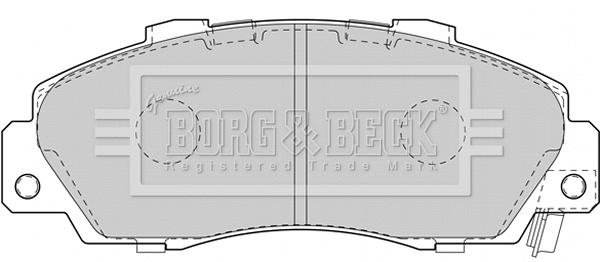 BBP1845 BORG & BECK Комплект тормозных колодок, дисковый тормоз (фото 1)