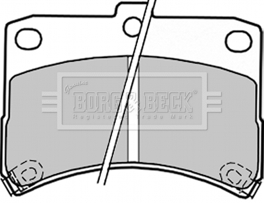 BBP1847 BORG & BECK Комплект тормозных колодок, дисковый тормоз (фото 1)