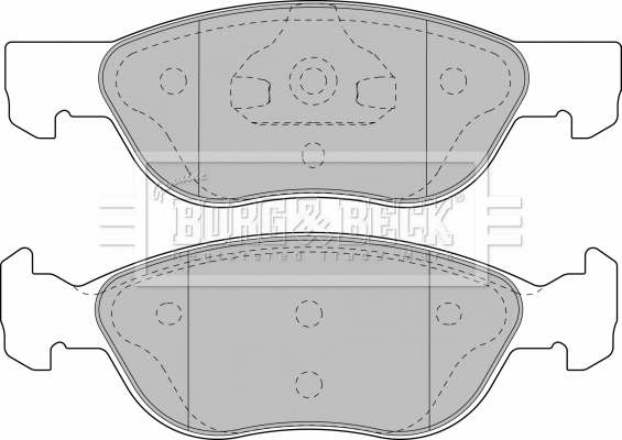 BBP1859 BORG & BECK Комплект тормозных колодок, дисковый тормоз (фото 1)