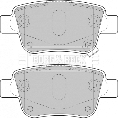 BBP1880 BORG & BECK Комплект тормозных колодок, дисковый тормоз (фото 1)