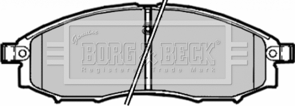 BBP1882 BORG & BECK Комплект тормозных колодок, дисковый тормоз (фото 1)