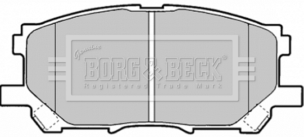 BBP1901 BORG & BECK Комплект тормозных колодок, дисковый тормоз (фото 1)