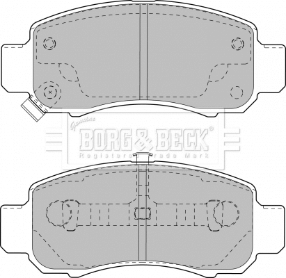 BBP1906 BORG & BECK Комплект тормозных колодок, дисковый тормоз (фото 1)