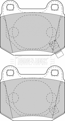 BBP1907 BORG & BECK Комплект тормозных колодок, дисковый тормоз (фото 1)