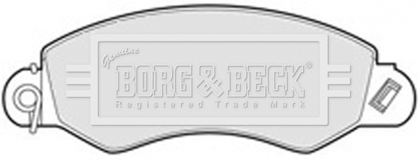 BBP1976 BORG & BECK Комплект тормозных колодок, дисковый тормоз (фото 1)