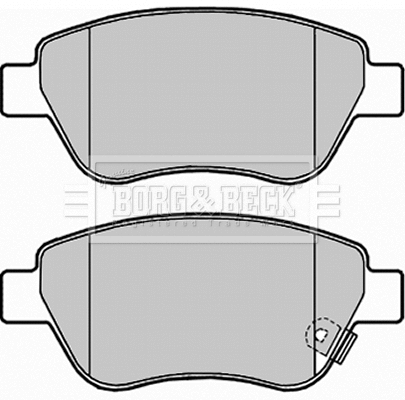 BBP2000 BORG & BECK Комплект тормозных колодок, дисковый тормоз (фото 1)