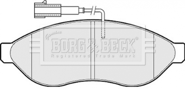 BBP2001 BORG & BECK Комплект тормозных колодок, дисковый тормоз (фото 1)