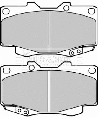 BBP2002 BORG & BECK Комплект тормозных колодок, дисковый тормоз (фото 1)