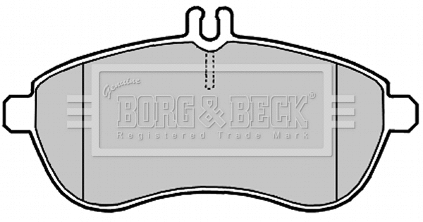 BBP2008 BORG & BECK Комплект тормозных колодок, дисковый тормоз (фото 1)
