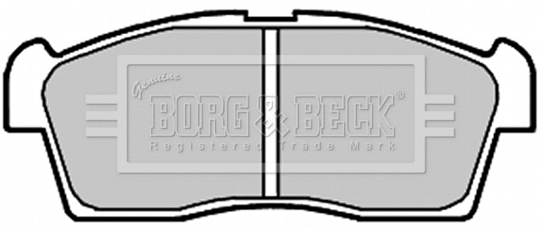 BBP2009 BORG & BECK Комплект тормозных колодок, дисковый тормоз (фото 1)