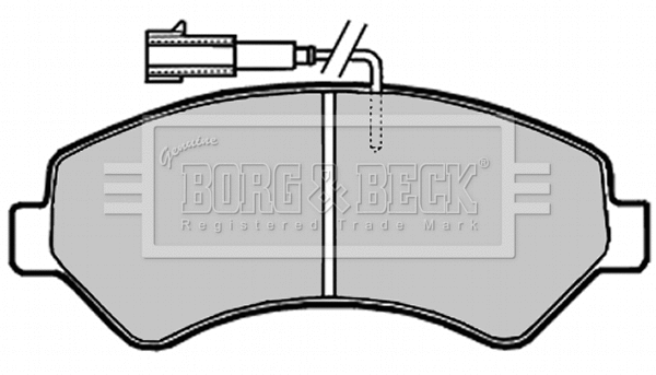BBP2020 BORG & BECK Комплект тормозных колодок, дисковый тормоз (фото 1)