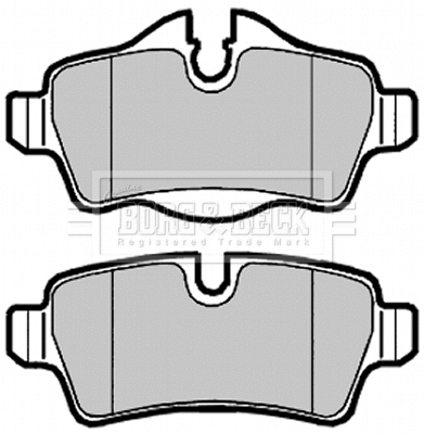 BBP2025 BORG & BECK Комплект тормозных колодок, дисковый тормоз (фото 1)