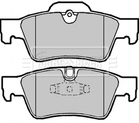BBP2031 BORG & BECK Комплект тормозных колодок, дисковый тормоз (фото 1)