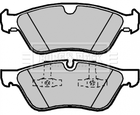 BBP2033 BORG & BECK Комплект тормозных колодок, дисковый тормоз (фото 1)