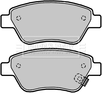 BBP2042 BORG & BECK Комплект тормозных колодок, дисковый тормоз (фото 1)