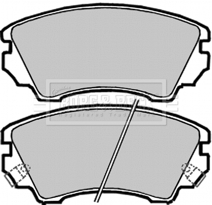 BBP2047 BORG & BECK Комплект тормозных колодок, дисковый тормоз (фото 1)