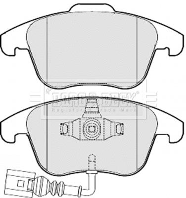 BBP2049 BORG & BECK Комплект тормозных колодок, дисковый тормоз (фото 1)