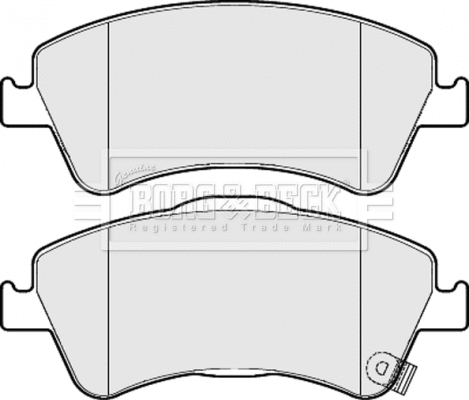 BBP2050 BORG & BECK Комплект тормозных колодок, дисковый тормоз (фото 1)