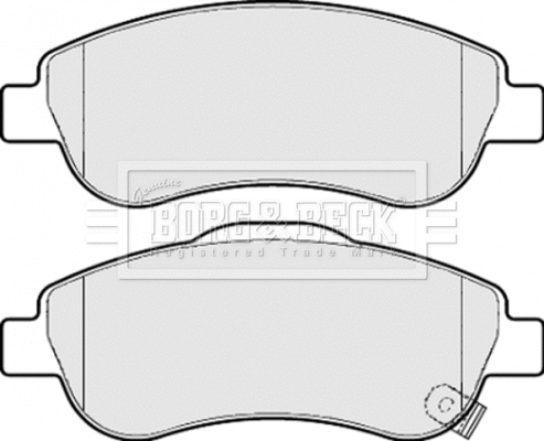 BBP2074 BORG & BECK Комплект тормозных колодок, дисковый тормоз (фото 1)