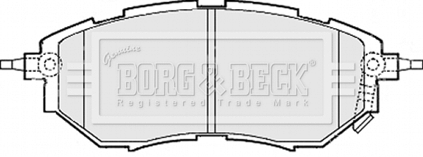 BBP2077 BORG & BECK Комплект тормозных колодок, дисковый тормоз (фото 1)