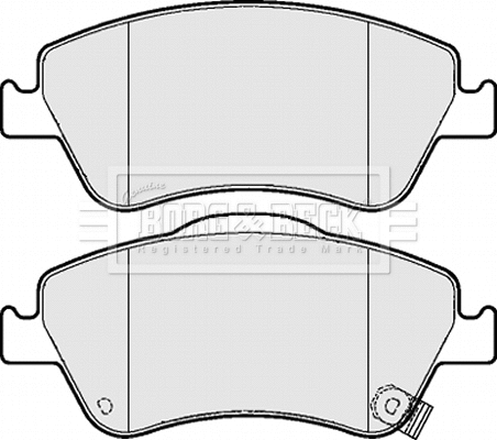 BBP2083 BORG & BECK Комплект тормозных колодок, дисковый тормоз (фото 1)